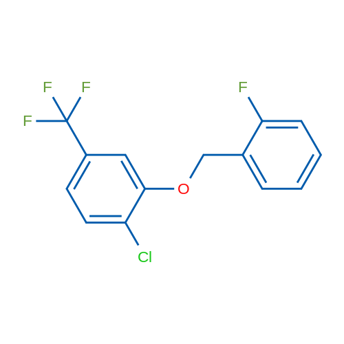 1-Chloro-2-((2-fluorobenzyl)oxy)-4-(trifluoromethyl)benzene 1g