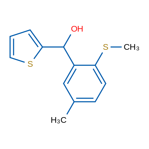 (5-Methyl-2-(methylthio)phenyl)(thiophen-2-yl)methanol 1g