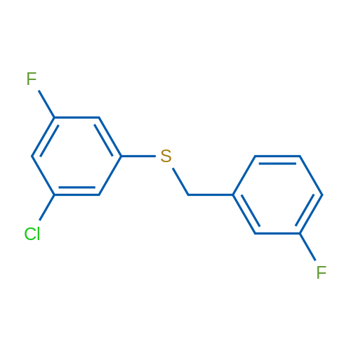 (3-Chloro-5-fluorophenyl)(3-fluorobenzyl)sulfane 1g