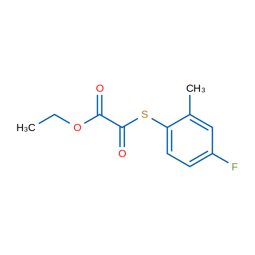 Ethyl 2-((4-fluoro-2-methylphenyl)thio)-2-oxoacetate 1g