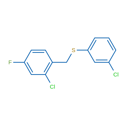 (2-Chloro-4-fluorobenzyl)(3-chlorophenyl)sulfane 1g