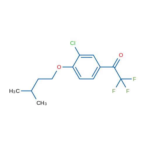 1-(3-Chloro-4-(isopentyloxy)phenyl)-2,2,2-trifluoroethanone 1g