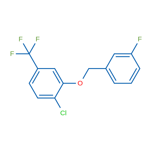 1-Chloro-2-((3-fluorobenzyl)oxy)-4-(trifluoromethyl)benzene 1g