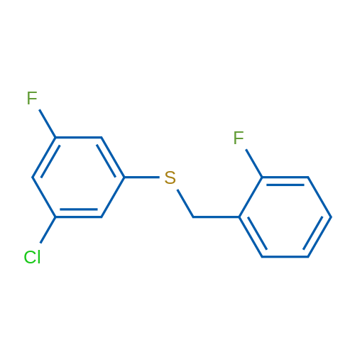 (3-Chloro-5-fluorophenyl)(2-fluorobenzyl)sulfane 1g