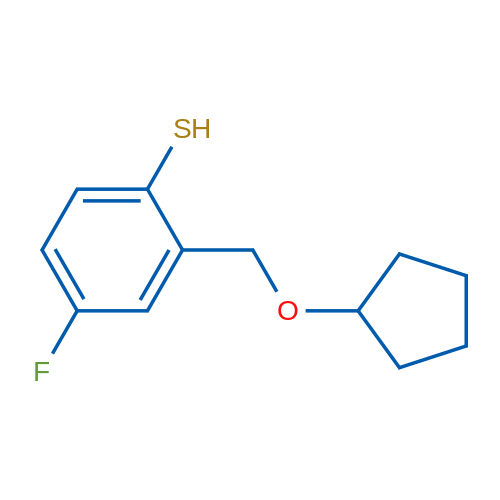 2-((Cyclopentyloxy)methyl)-4-fluorobenzenethiol 5g