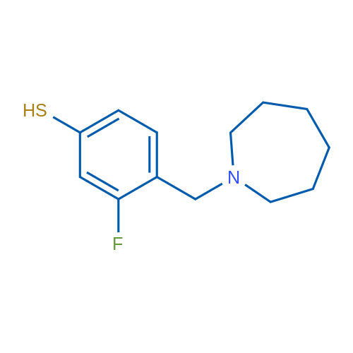 4-(Azepan-1-ylmethyl)-3-fluorobenzenethiol 1g