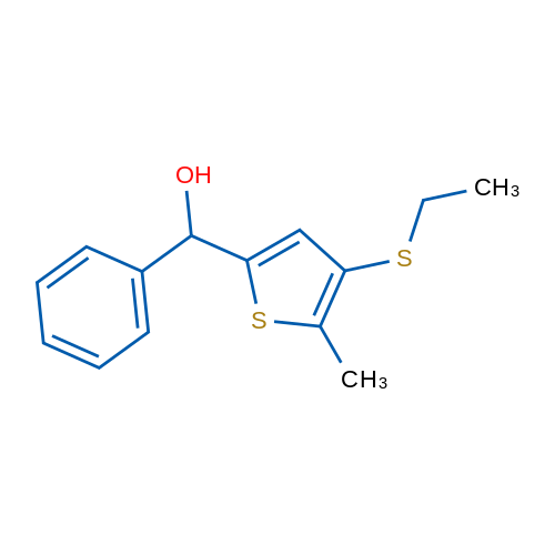 (4-(Ethylthio)-5-methylthiophen-2-yl)(phenyl)methanol 1g