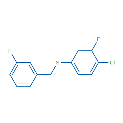 (4-Chloro-3-fluorophenyl)(3-fluorobenzyl)sulfane 1g