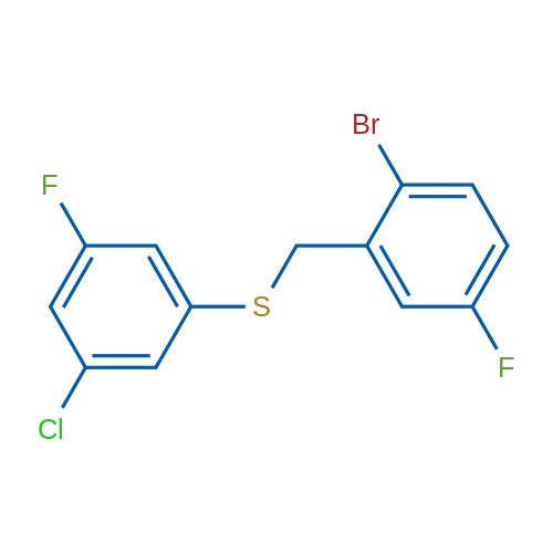 (2-Bromo-5-fluorobenzyl)(3-chloro-5-fluorophenyl)sulfane 1g