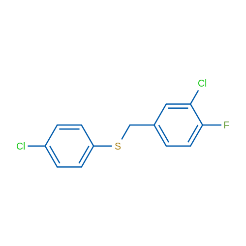 (3-Chloro-4-fluorobenzyl)(4-chlorophenyl)sulfane 1g