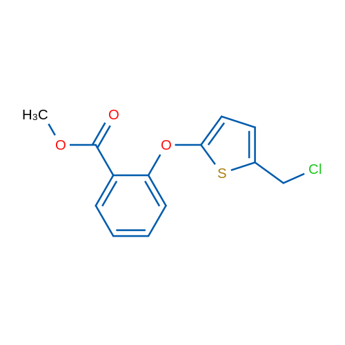 Methyl 2-((5-(chloromethyl)thiophen-2-yl)oxy)benzoate 1g