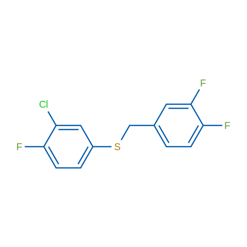 (3-Chloro-4-fluorophenyl)(3,4-difluorobenzyl)sulfane 1g