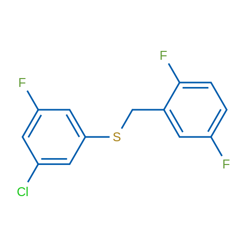 (3-Chloro-5-fluorophenyl)(2,5-difluorobenzyl)sulfane 1g