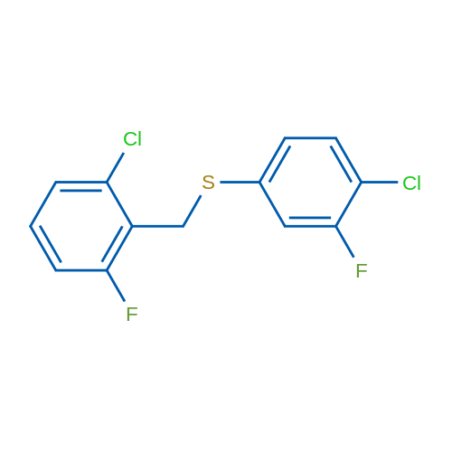 (4-Chloro-3-fluorophenyl)(2-chloro-6-fluorobenzyl)sulfane 1g