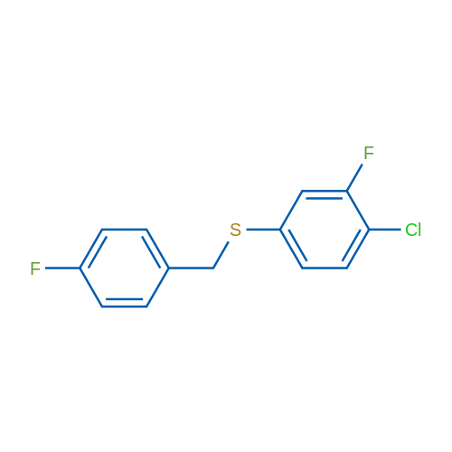 (4-Chloro-3-fluorophenyl)(4-fluorobenzyl)sulfane 1g