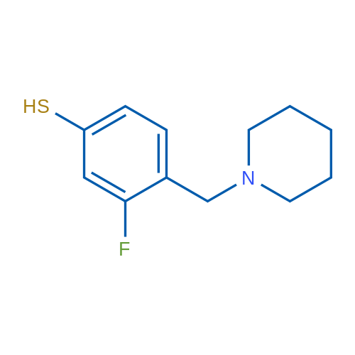 3-Fluoro-4-(piperidin-1-ylmethyl)benzenethiol 1g