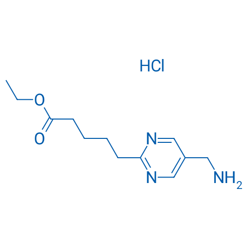 Ethyl 5-(5-(aminomethyl)pyrimidin-2-yl)pentanoate hydrochloride 1g