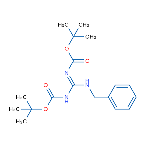 Tert-butyl N-[(benzylamino)(([(tert-butoxy)carbonyl]imino))methyl]carbamate 5g
