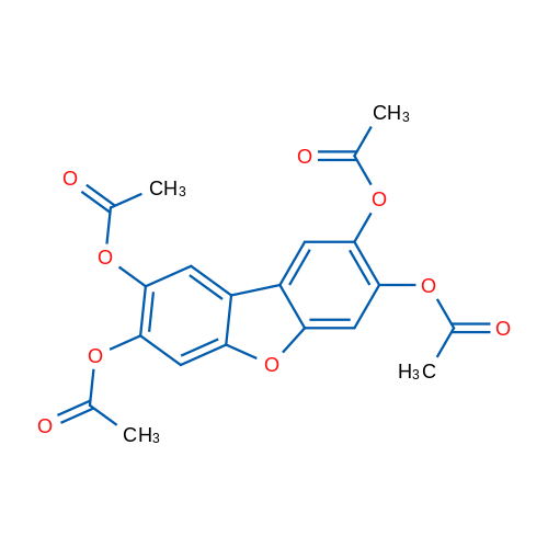 Dibenzo[b,d]furan-2,3,7,8-tetrayl tetraacetate 1g