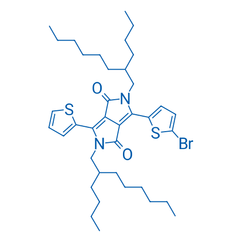 3-(5-Bromothiophen-2-yl)-2,5-bis(2-butyloctyl)-6-(thiophen-2-yl)-2,5-dihydropyrrolo[3,4-c]pyrrole-1,4-dione 250mg