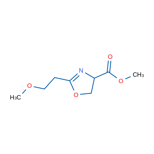 Methyl 2-(2-methoxyethyl)-4,5-dihydro-1,3-oxazole-4-carboxylate 250mg