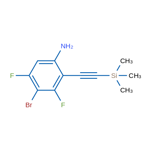 4-Bromo-3,5-difluoro-2-((trimethylsilyl)ethynyl)aniline 1g