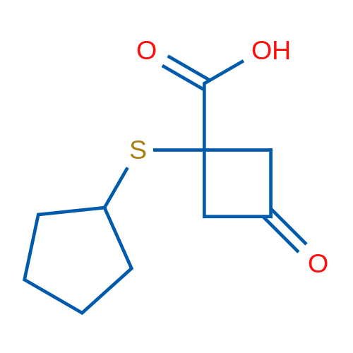 1-(Cyclopentylsulfanyl)-3-oxocyclobutane-1-carboxylic acid 1g