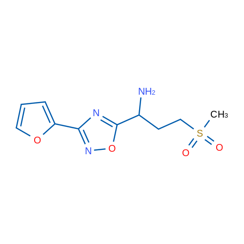 1-(3-(Furan-2-yl)-1,2,4-oxadiazol-5-yl)-3-(methylsulfonyl)propan-1-amine 1g
