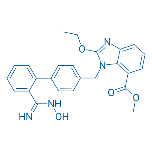 Methyl 2-ethoxy-1-((2'-(N-hydroxycarbamimidoyl)-[1,1'-biphenyl]-4-yl)methyl)-1H-benzo[d]imidazole-7-carboxylate 25g