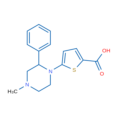 5-(4-Methyl-2-phenylpiperazin-1-yl)thiophene-2-carboxylic acid 1g