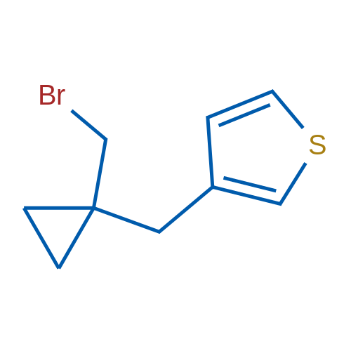 3-([1-(Bromomethyl)cyclopropyl]methyl)thiophene 1g