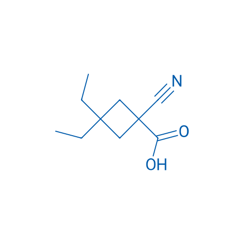 1-Cyano-3,3-diethylcyclobutane-1-carboxylic acid 1g
