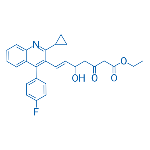 (E)-Ethyl 7-(2-cyclopropyl-4-(4-fluorophenyl)quinolin-3-yl)-5-hydroxy-3-oxohept-6-enoate 25mg