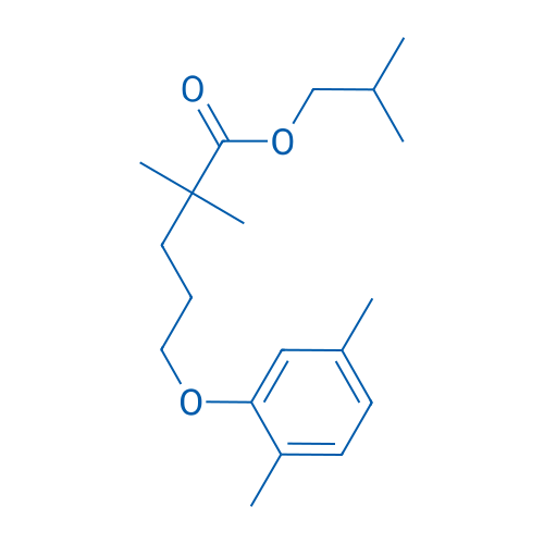 Isobutyl 5-(2,5-dimethylphenoxy)-2,2-dimethylpentanoate 5g