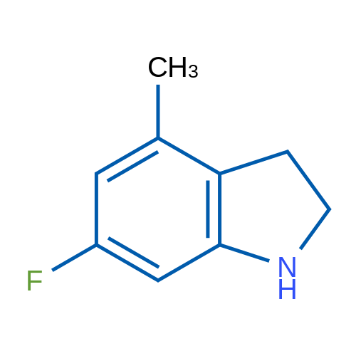6-Fluoro-4-methyl-2,3-dihydro-1h-indole 1g