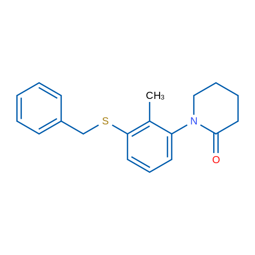 1-(3-(Benzylthio)-2-methylphenyl)piperidin-2-one 1g