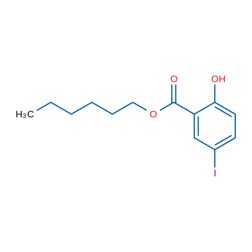 Hexyl 2-hydroxy-5-iodobenzoate 1g