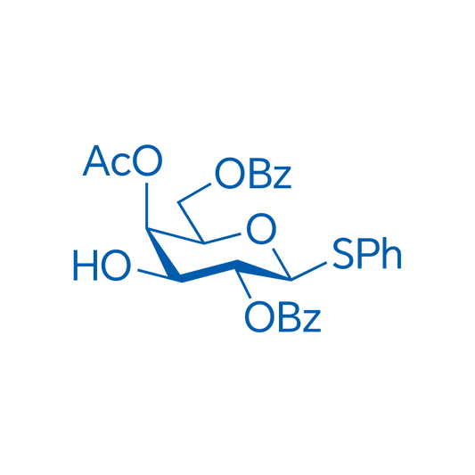 ((2R,3R,4S,5R,6S)-3-Acetoxy-5-(benzoyloxy)-4-hydroxy-6-(phenylthio)tetrahydro-2H-pyran-2-yl)methyl benzoate 250mg