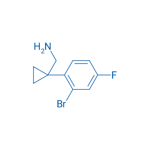 (1-(2-Bromo-4-fluorophenyl)cyclopropyl)methanamine 250mg
