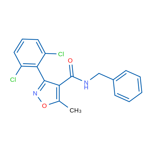 N-Benzyl-3-(2,6-dichlorophenyl)-5-methyl-1,2-oxazole-4-carboxamide 1g