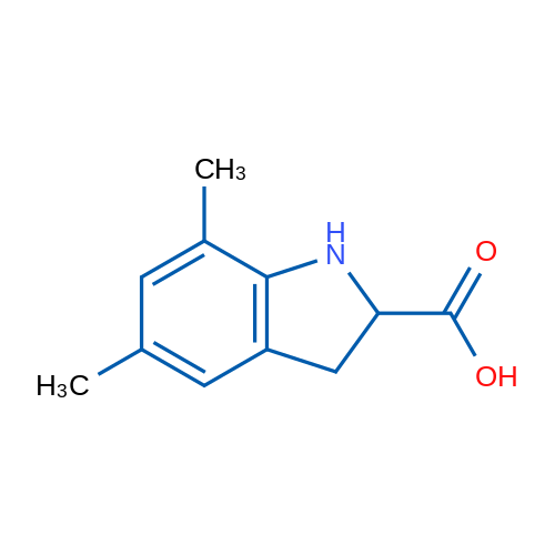 5,7-Dimethyl-2,3-dihydro-1H-indole-2-carboxylic acid 1g