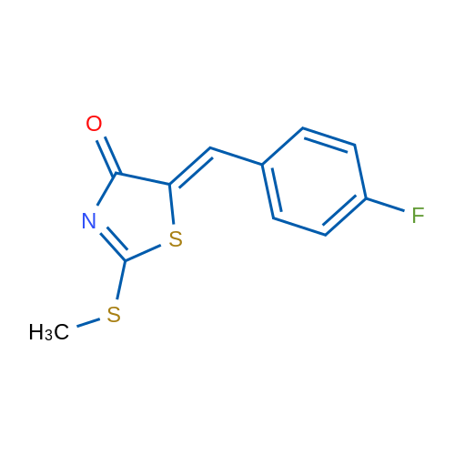 (5Z)-5-[(4-Fluorophenyl)methylidene]-2-(methylsulfanyl)-4,5-dihydro-1,3-thiazol-4-one 1g