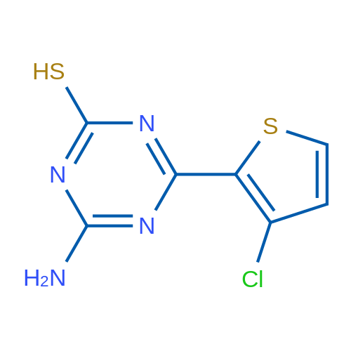 4-Amino-6-(3-chlorothiophen-2-yl)-1,3,5-triazine-2-thiol 1g