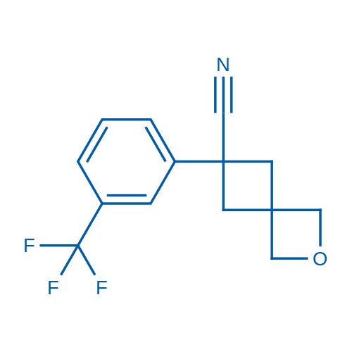 6-(3-(Trifluoromethyl)phenyl)-2-oxaspiro[3.3]heptane-6-carbonitrile 250mg
