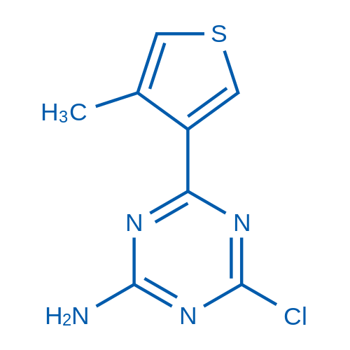 4-Chloro-6-(4-methylthiophen-3-yl)-1,3,5-triazin-2-amine 1g