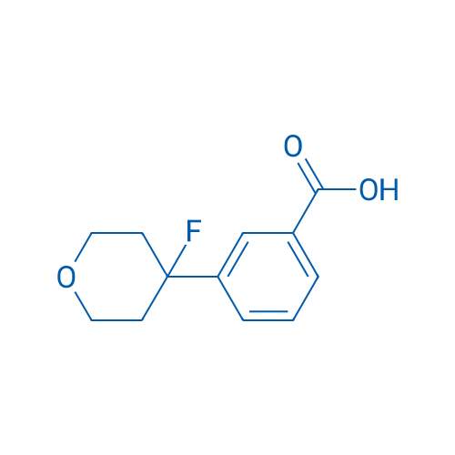 3-(4-Fluorotetrahydro-2H-pyran-4-yl)benzoic acid 250mg