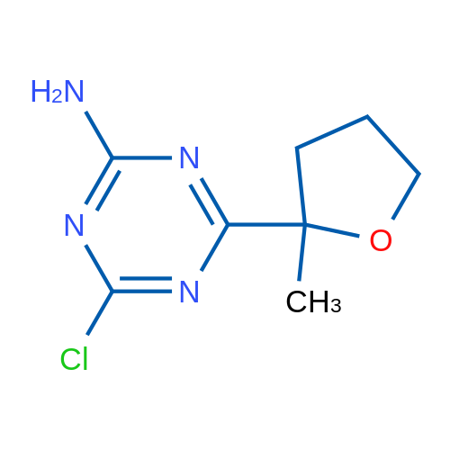 4-Chloro-6-(2-methyloxolan-2-yl)-1,3,5-triazin-2-amine 1g