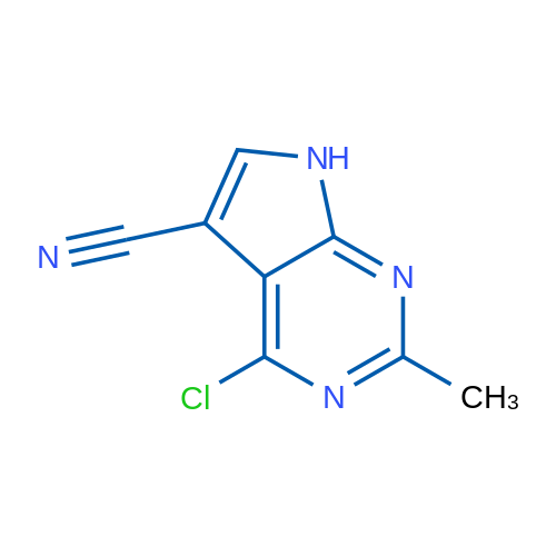 4-Chloro-2-methyl-7H-pyrrolo[2,3-d]pyrimidine-5-carbonitrile 1g