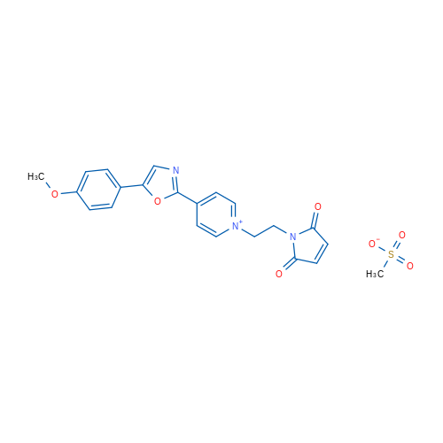 1-(2-(2,5-Dioxo-2,5-dihydro-1H-pyrrol-1-yl)ethyl)-4-(5-(4-methoxyphenyl)oxazol-2-yl)pyridin-1-ium methanesulfonate 100mg