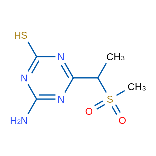 4-Amino-6-(1-methanesulfonylethyl)-1,3,5-triazine-2-thiol 1g